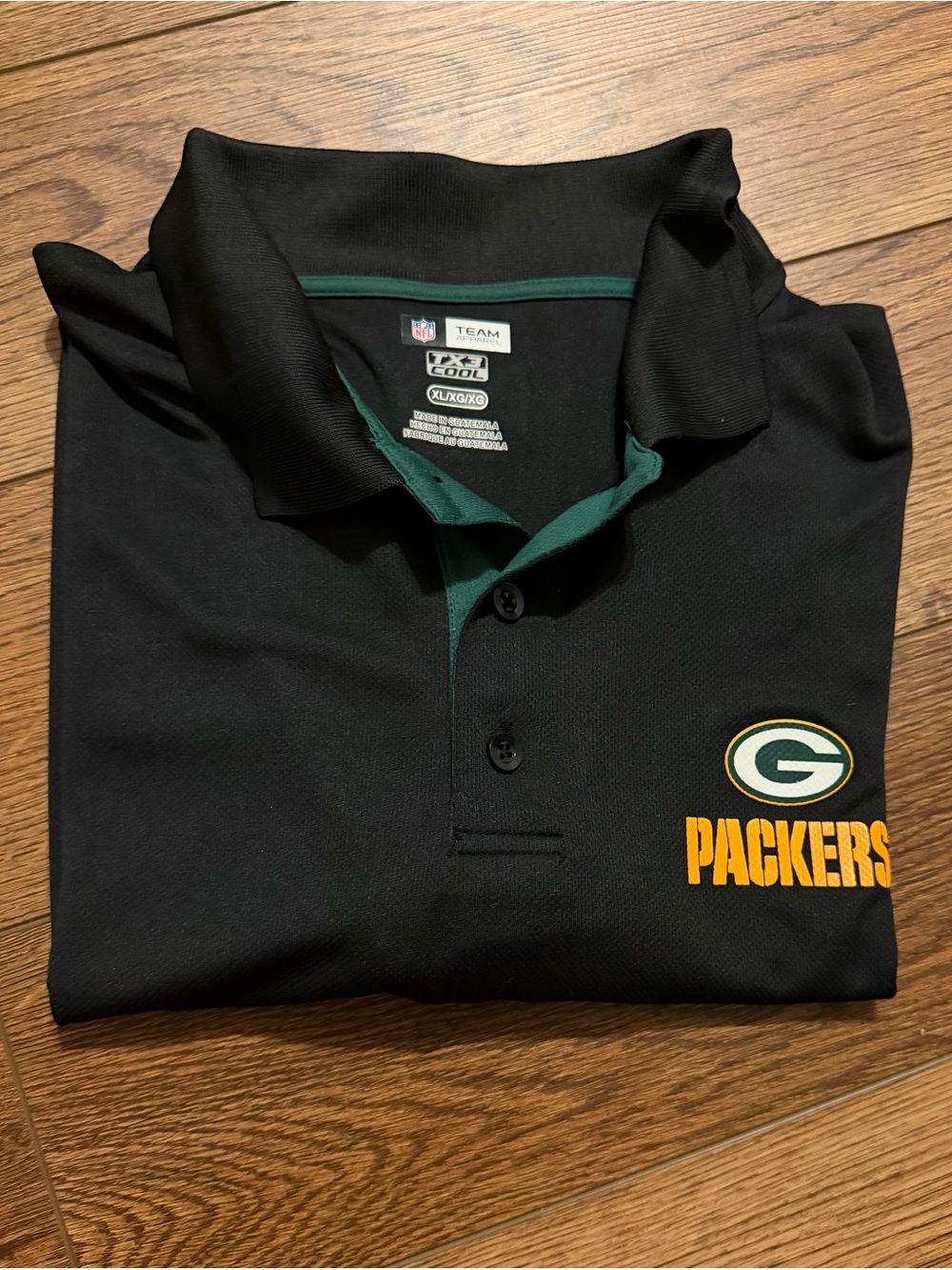 NFL Green Bay Packers Men's Black Performance Polo Shirt XL - Picture 3 of 9
